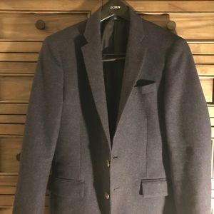 J Crew navy tweed blazer